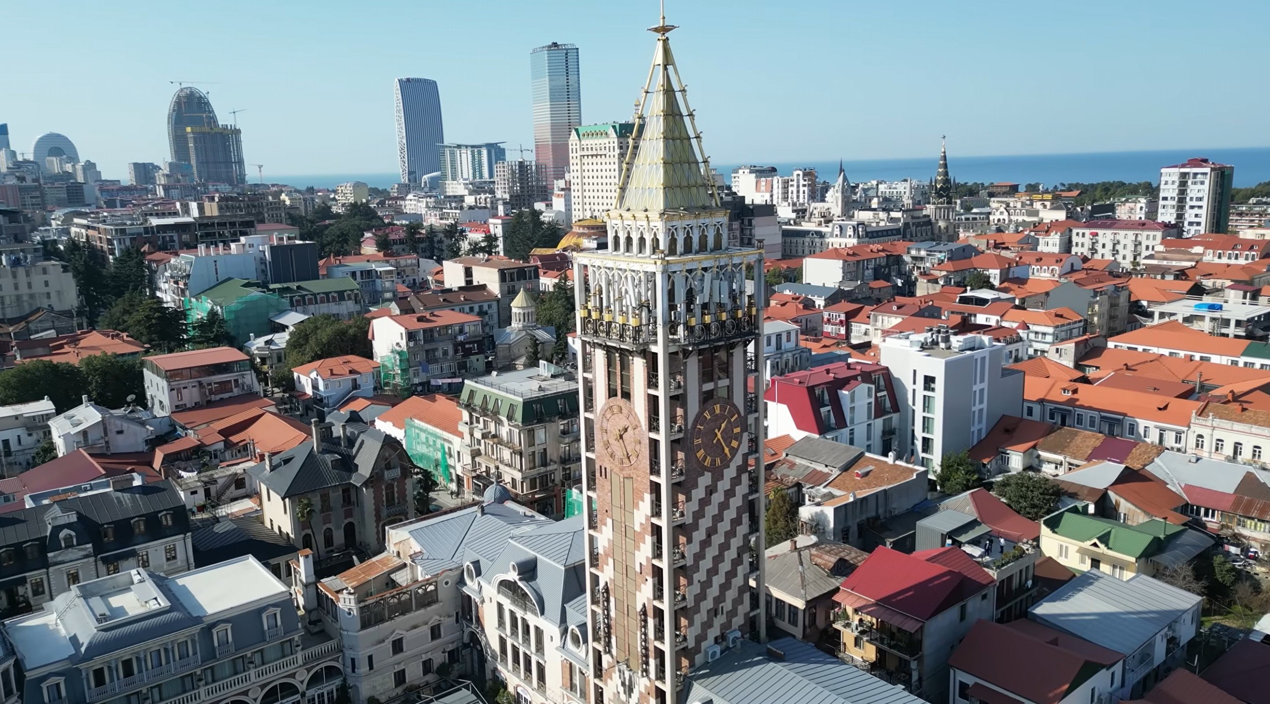 Batumi seafront and the Black Sea against the Tbilisi skyline, city comparison 2026